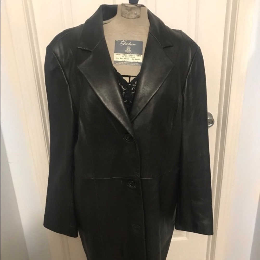 Reed Leather: Soft Leather Black Coat